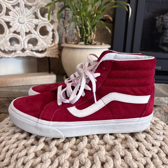 Vans Other - Vans Sk8 Hi Filmore Pig Suede Chilli Pepper Red Scooter True SZ 8 Shoes Sneakers